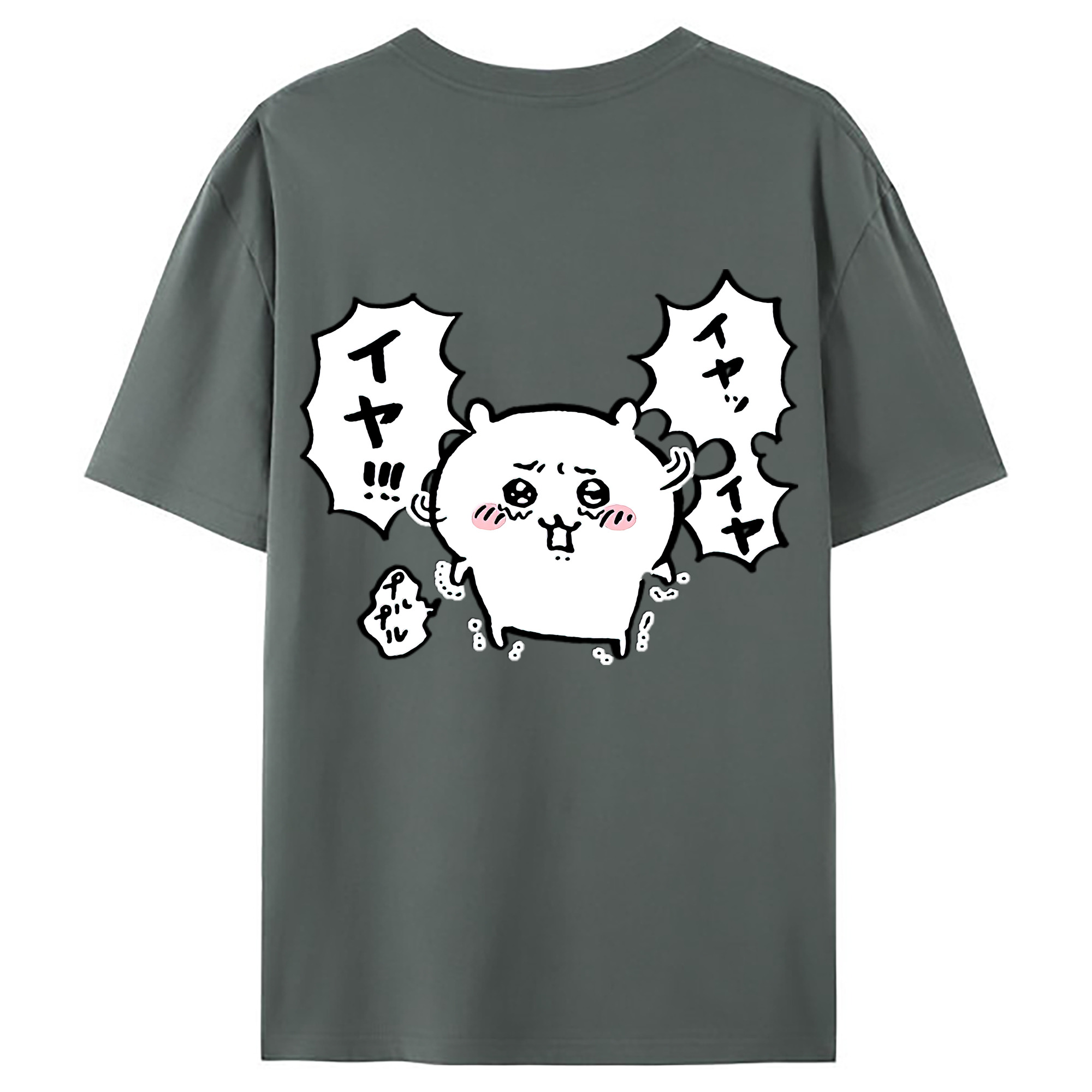 （画像用） ちいかわ ちいかわ Chii-kawa chiikawa 綿100％ メンズ半袖Tシャツ（バックプリント） 通気性